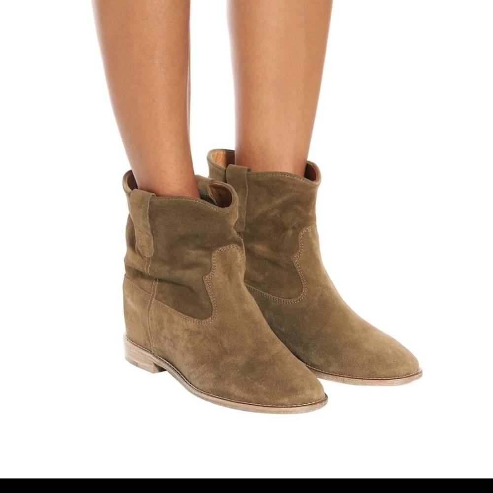 Isabel Marant suede booties with built in heel Sz 37